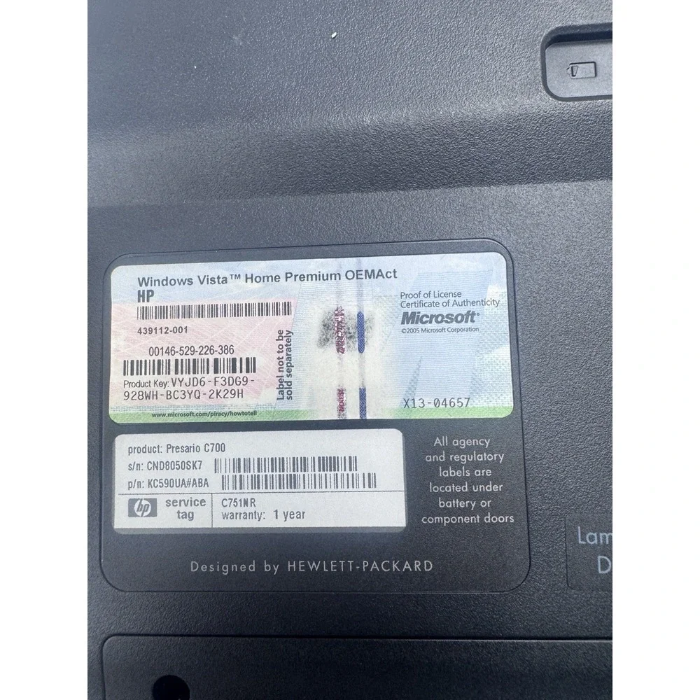 HP Compaq Presario C700 15.4